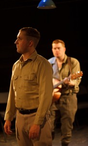Benjamin McFadden as SS officer Kurt;  Ben Burris as Gerhardt -- Photo: Shane Regan