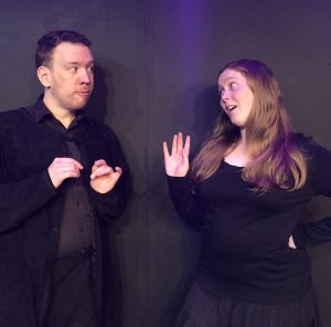 NIck Fitzgerald and Jill Heinecke in 12th Night, for The Changing Scene Theatre Northwest.