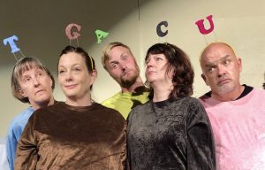 left to right, Mary Sheehan, Michelle Noel, Joseph Magin, Julie Cole, Eric Cuestas-Thompson