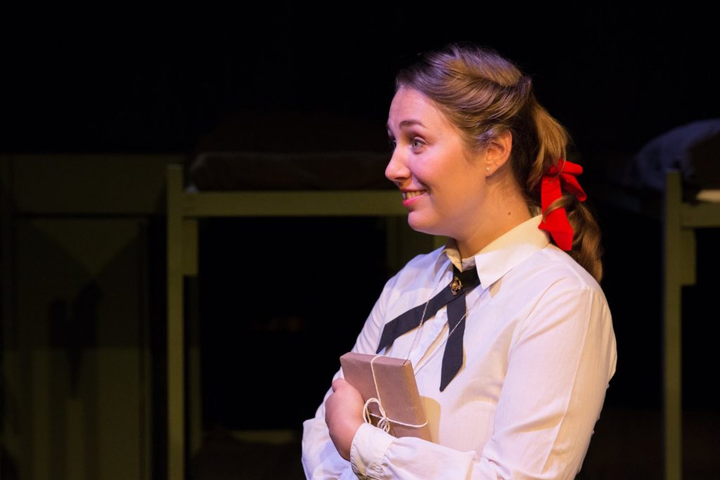 Cassie Fastabend as Daisy in Lakewood Playhouse's "Biloxi Blues."