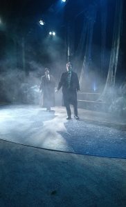 Jacob Tice as Watson and Tom Livingston as Holmes in "The Hound of the Baskervilles" Photo credit Tori Dewars.