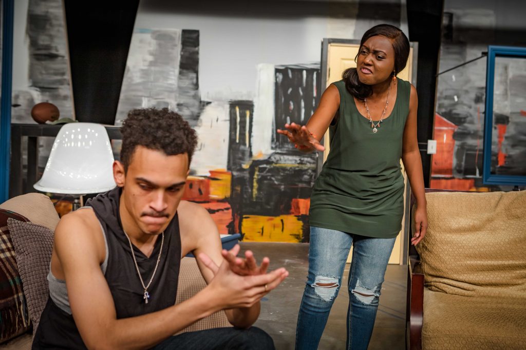 Donovan Mahannah and Cynthia Kinyanjui in Tacoma Little Theatre's production of "Shattering."